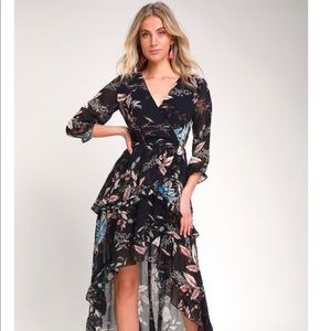 Never worn High-Low Lulus Maxi Dress